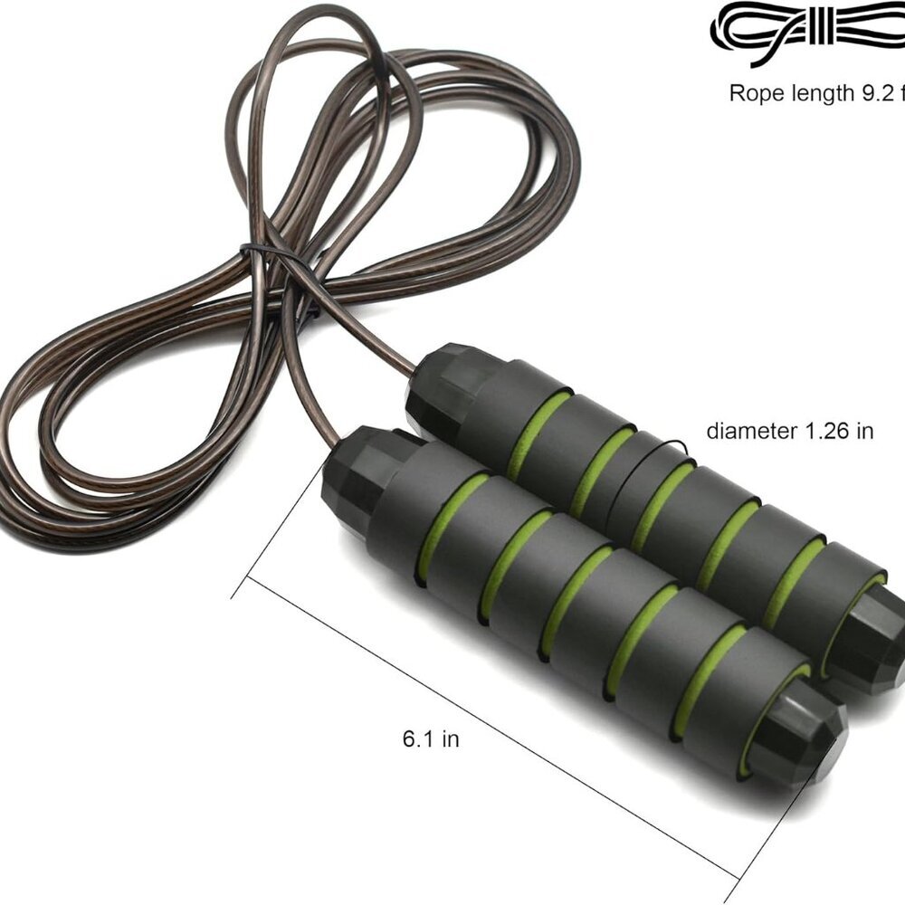 Jump Rope, Adjustable Jump Ropes,Skipping Rope Tangle-Free Rapid Speed with Ball - Picture 2 of 7